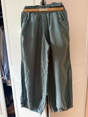 Nomad Sage Green Elastic-Waist Kids Joggers